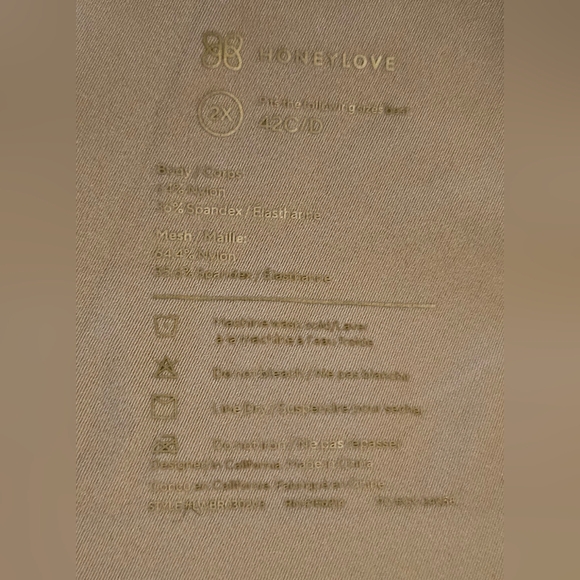 Honeylove Crossover Wireless Black Bra Back Closure Removable Pads Size 2X 42C/D - Picture 4 of 4